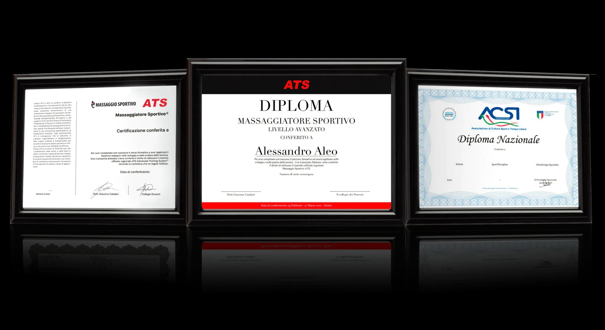 Diploma Massaggiatore Sportivo Riconosciuto